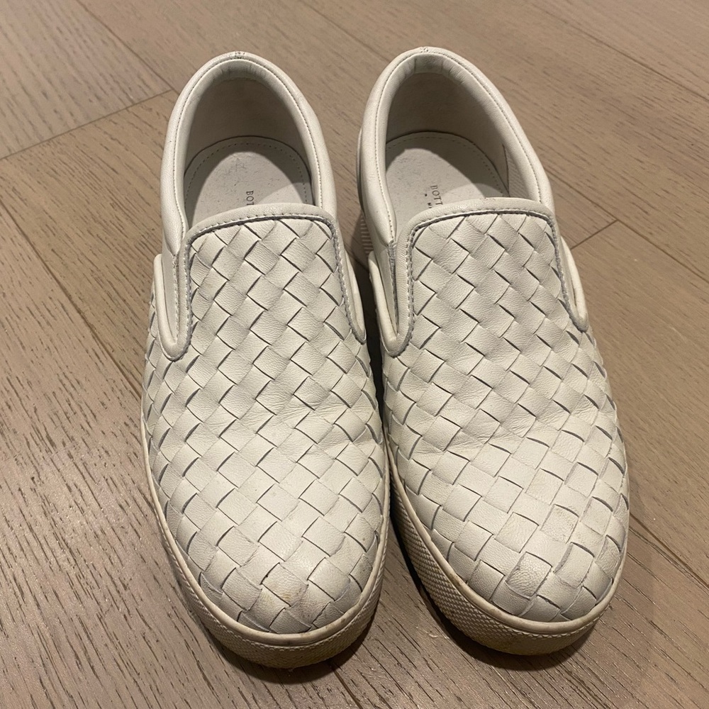 Bottega Veneta Intrecciato Leather Slip-On Sneakers - US6 - Women
